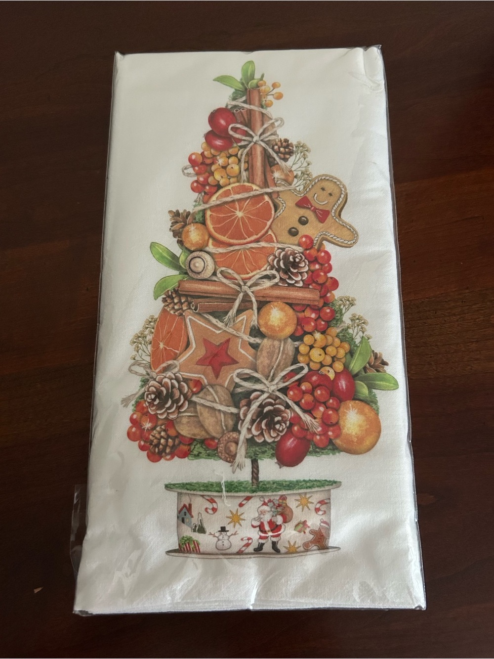 Mary Lake Thompson Christmas Kitchen Towel - Gingerbread Man Spice Tree